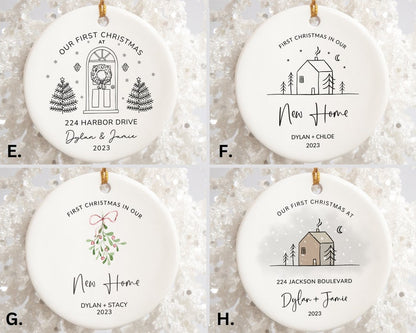 New Home Ornament, New Home Christmas Ornament 2024, Our First Christmas in Our New Home, Christmas Tree New Home Ornament, Address Ornament