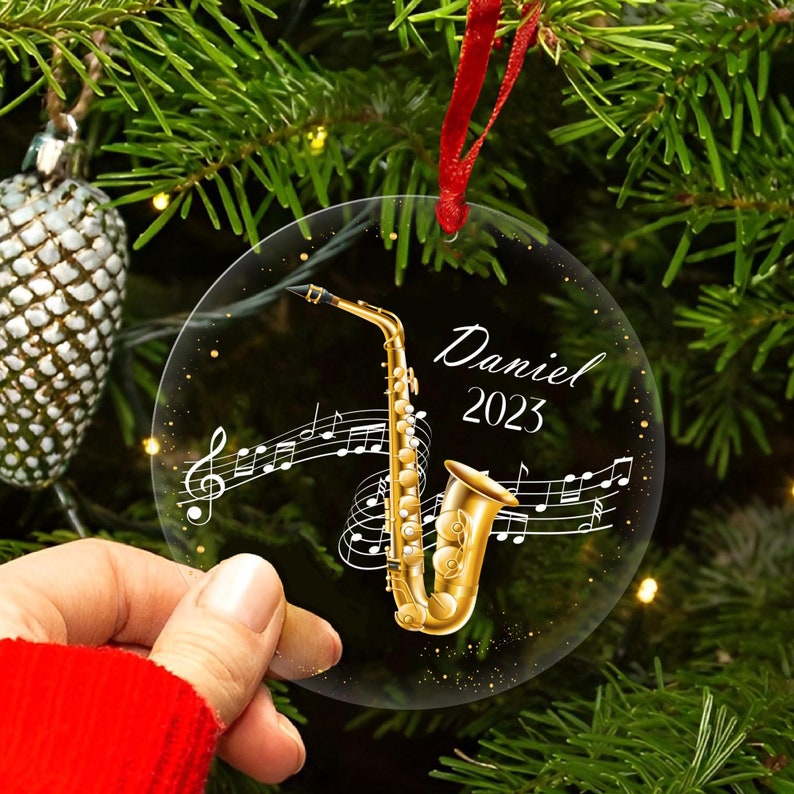 Saxophone Ornament, Saxophone Player, Saxophone Gifts, Music Ornament, Instrument Ornament, Music Gift, Gifts For Musicians, Music Teacher