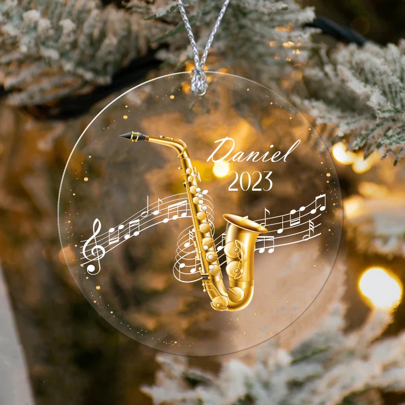 Saxophone Ornament, Saxophone Player, Saxophone Gifts, Music Ornament, Instrument Ornament, Music Gift, Gifts For Musicians, Music Teacher