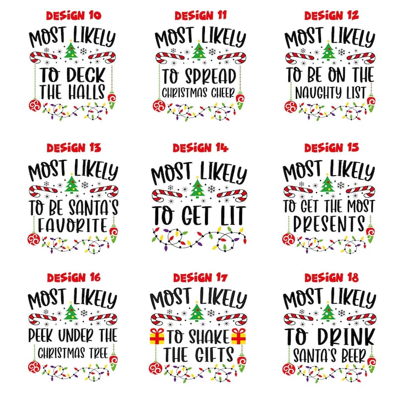 Most Likely To Shirt, Custom Christmas T-Shirt, Matching Christmas Shirt, Family Christmas Shirt, Matching Group Shirt, Funny Party Shirt