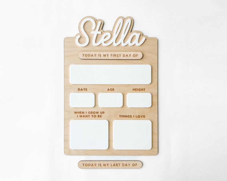 First Day of School Sign x Back to School x Custom First Last Day of School Sign x Reusable Dry Erase Board x Back to School Photo Prop