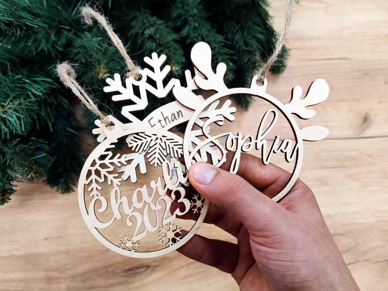 Personalized Wooden Christmas Ornaments: Custom Holiday Baubles