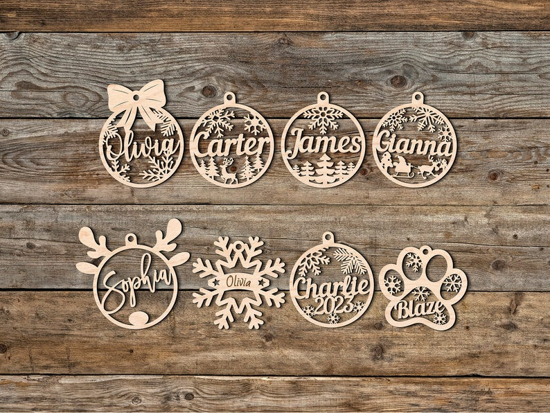 Personalized Wooden Christmas Ornaments: Custom Holiday Baubles