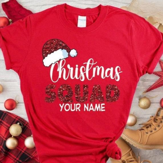 Matching Family Christmas Squad T-Shirts, Custom Christmas Tee, Family Christmas Squad Shirt for Women Men, Christmas Squad Tshirt 2024