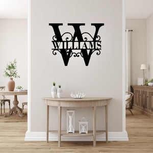 Personalized Monogram Metal Sign, Custom Metal Sign, Metal Name Sign, Metal Monogram Letter, Last Name Metal Sign, Housewarming, Custom Gift