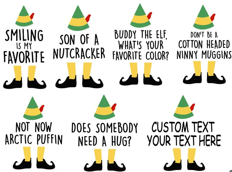 Family Group Christmas Elf Shirts, Buddy the Elf Shirts, Elf Movie Quote, Christmas Pajamas, Cotton Headed, Christmas gift Shirts, Xmas Pjs