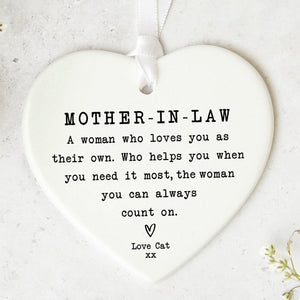 Personalised Mother in law Keepsake Mother in law's Birthday | Present | Gift Mother-in-law | Mother In Law Gift