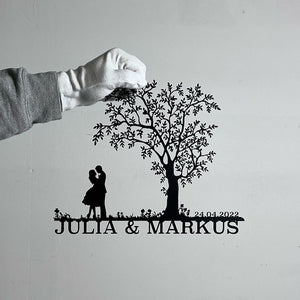 Personalized Steel Sign for Couples | Romantic Metal Sign with personalised Names | Unique gift for girlfriend | Gift for her | Unique Gift