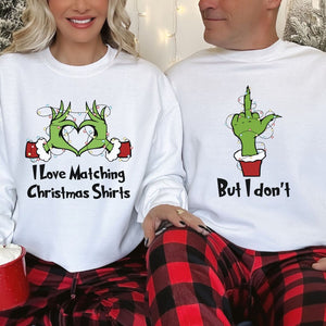 Couples Matching Christmas Shirts Funny, Matching Top Christmas Pajamas, Funny Xmas Tshirt Matching Christmas TShirts Ugly Sweater Party Tee