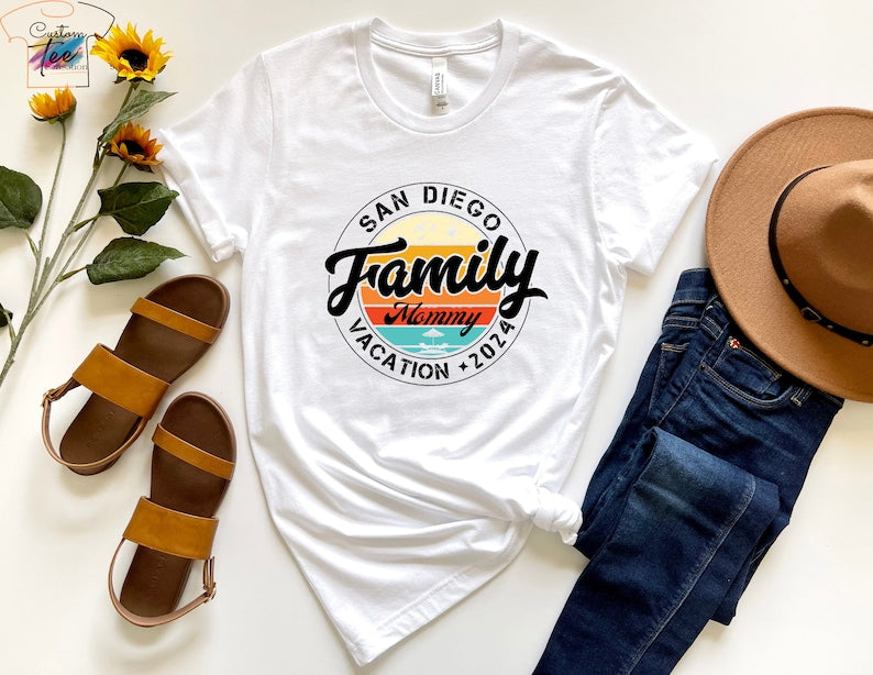 Personalized Family Vacation 2024 Shirt, Custom Vacation Shirts,2024 Family Vacation Tee, Family Trip Tee,Funny Vacation Shirts, Summer 2024
