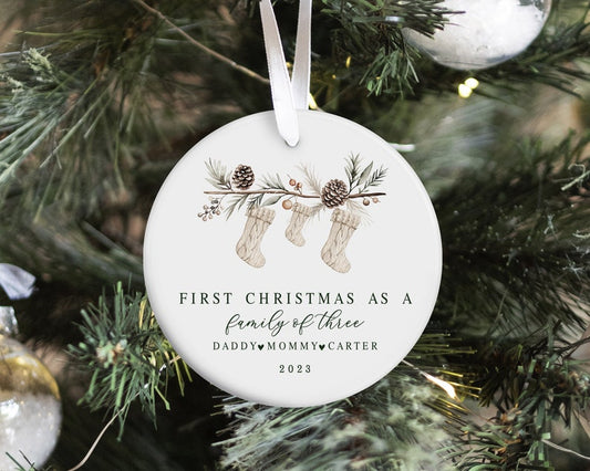 Personalized First Christmas As A Family Ornament