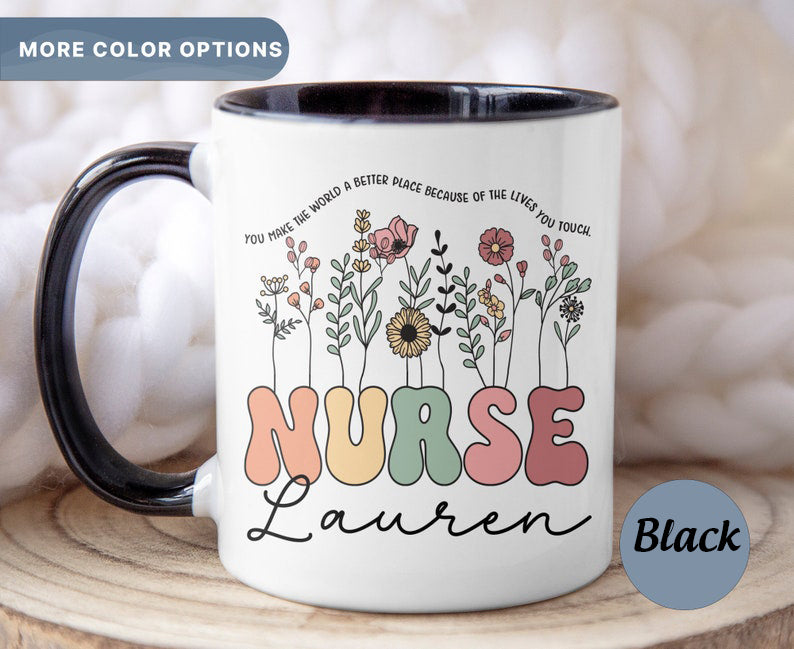 Custom Nurse Mug, Personalized Nurse Coffee Mug, Custom RN Gifts, Nurse Gifts, LPN Cup,