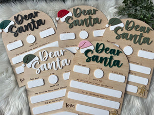 Dear Santa Board, Letter to Santa Board, Kids Christmas Lis Signt, Dry Erase Christmas Sign, Dear Santa Wish List, Kids Christmas Letter