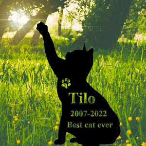Custom Cat Memorial Stake Cat Memorial Plaque with Stake Cat Grave Marker Cat Memorial Gifts Metal Garden Stake Cat Burial Stake Metal Signs