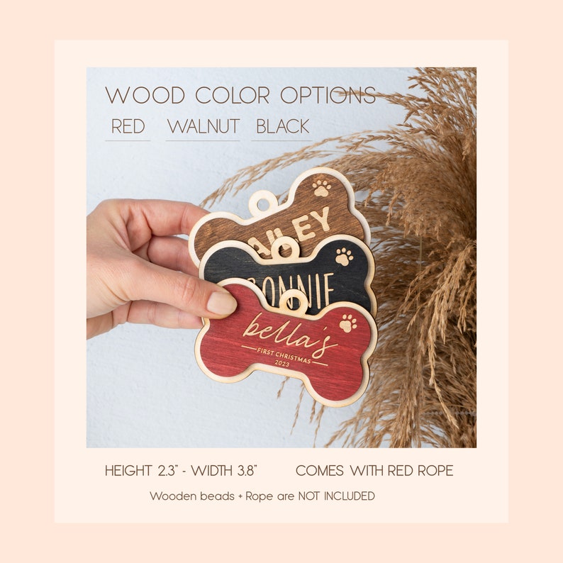 Dog Bone Ornament, Dog's First Christmas Ornament, New Dog Ornament, New Puppy Ornament, Personalized Dog's First Christmas, Bone Ornament il_794xN.5549930794_7boe.jpg