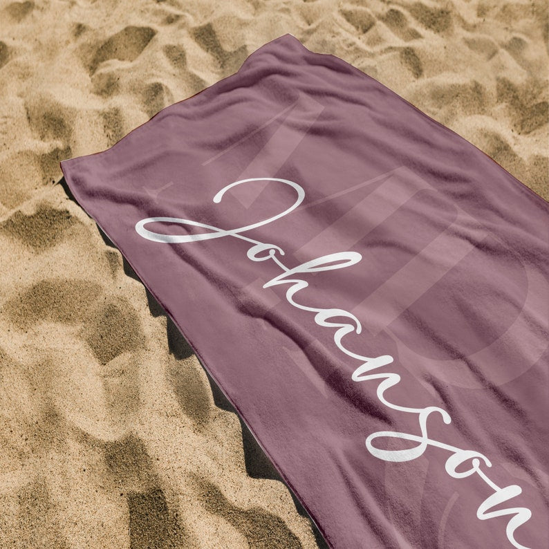 Custom Couple Towel,Personalized Mr. and Mrs. Beach Towel, His and Hers Newlywed Gift, Just Married Bride Gift, Wedding Gift,Honeymoon Gift
