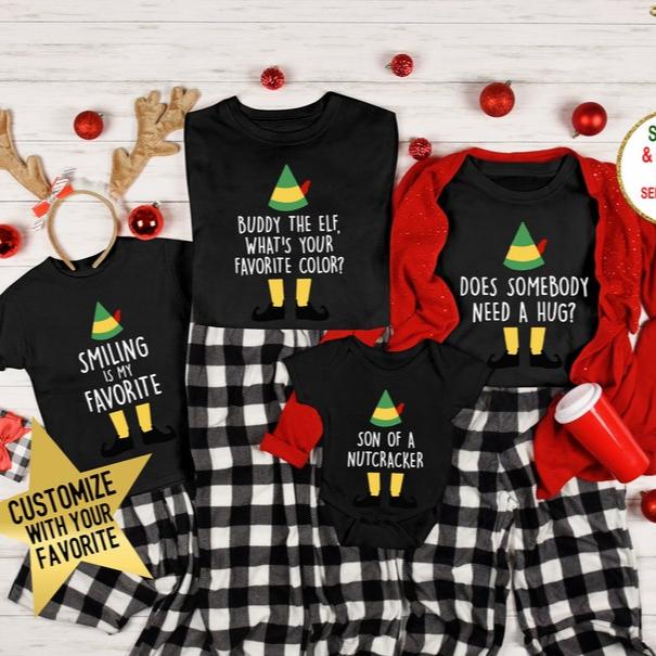 Family Group Christmas Elf Shirts, Buddy the Elf Shirts, Elf Movie Quote, Christmas Pajamas, Cotton Headed, Christmas gift Shirts, Xmas Pjs