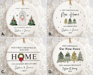 New Home Ornament, New Home Christmas Ornament 2024, Our First Christmas in Our New Home, Christmas Tree New Home Ornament, Address Ornament