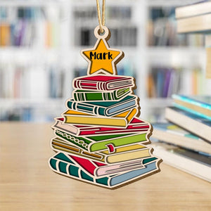 Book Ornament, Book Lover Ornament Laser Cut Ornament, Reader Ornament, Book Lover Gift, Book Christmas Tree, Book Christmas Ornament