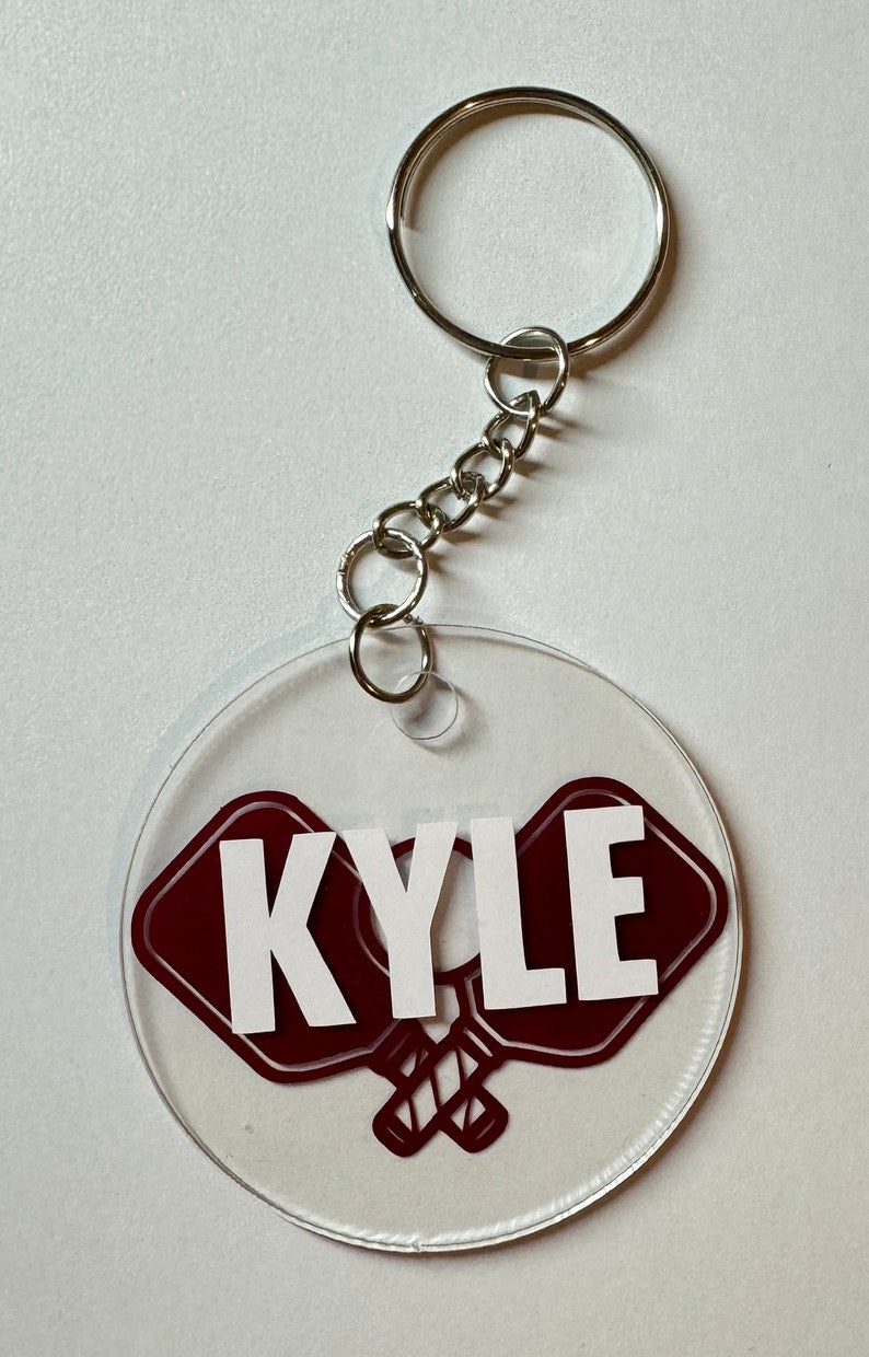 Pickleball Keyring - Sports Keyring - Team Gift - Personalised