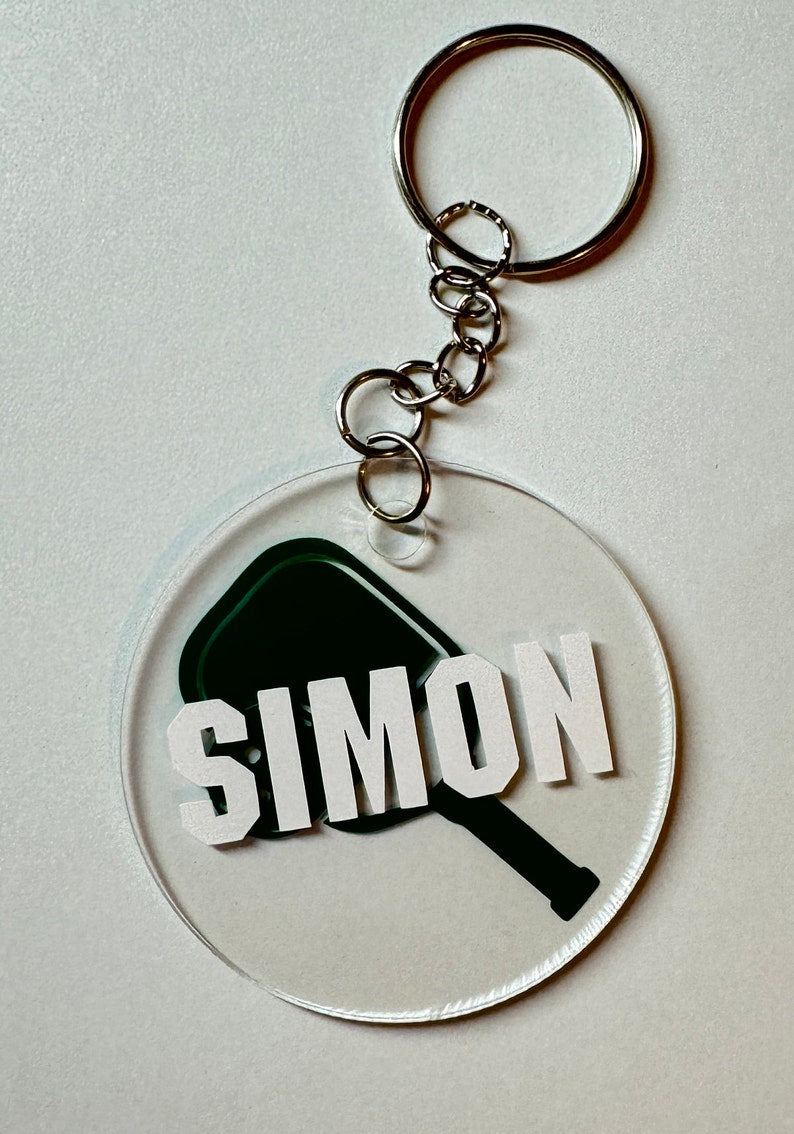 Pickleball Keyring - Sports Keyring - Team Gift - Personalised