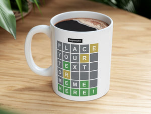 Personalized Wordle Coffee Mug: Customizable Birthday Gift