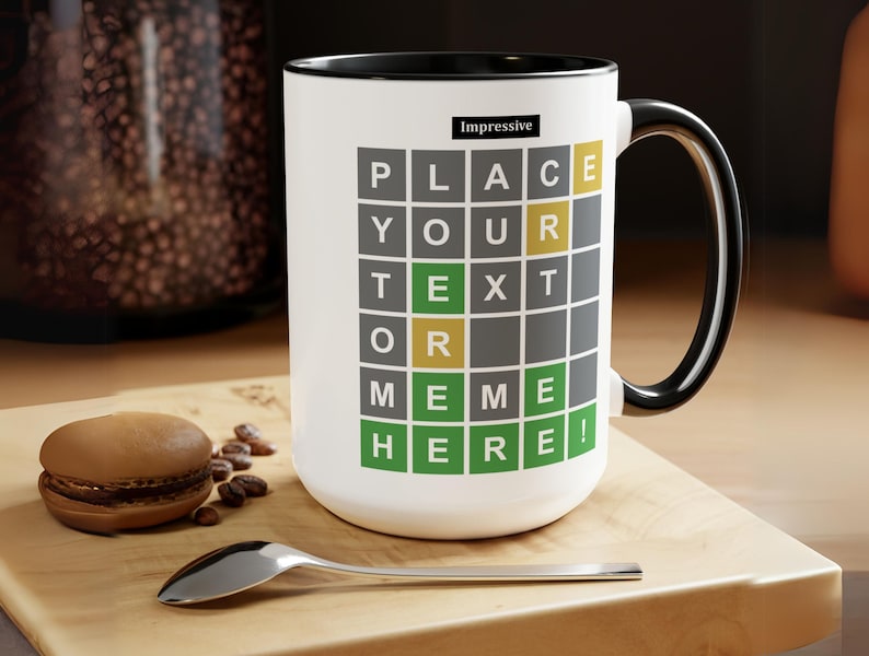 Personalized Wordle Coffee Mug: Customizable Birthday Gift