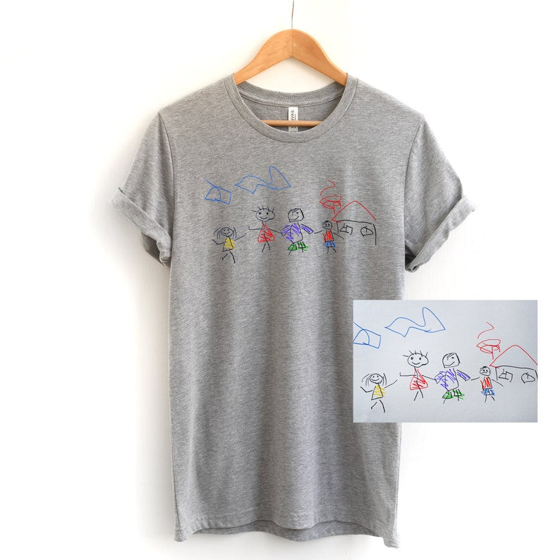 Custom Dad Shirt With Kids Drawing | Kids Drawing on a Shirt | Dad Shirt With Kids Art | Personalized Shirt For Dad | Father's Day Shirt