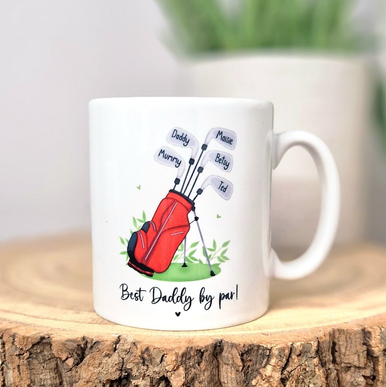 Personalized golf mug for Dad, Golfing gifts for men, Fathers day mug, Daddys Birthday