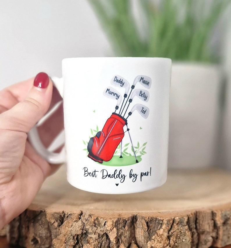 Personalized golf mug for Dad, Golfing gifts for men, Fathers day mug, Daddys Birthday