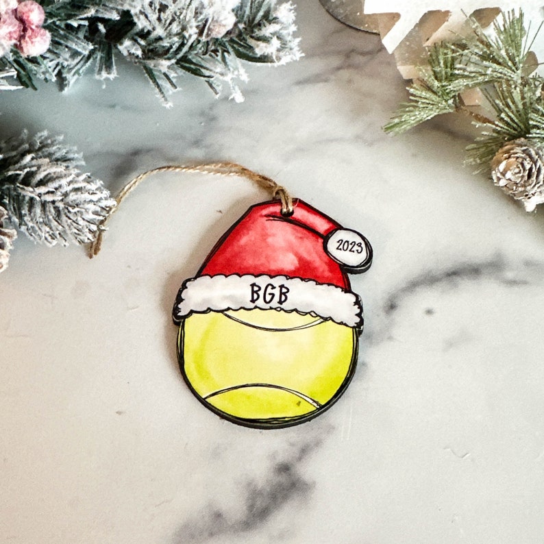Tennis Christmas Ornament, Tennis Ornament, 2024 Tennis Ball Ornament, Personalized Ornament, Tennis Mom Gift Idea, Tennis Coach Gift