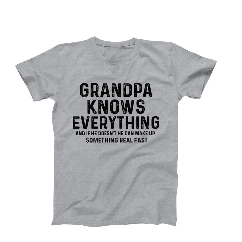 Grandpa Knows Everything Funny Grandpa Shirt, Best Grandpa Shirt, Cool Grandpa Tee, Fathers Day Gift Idea, Grandfather Shirt