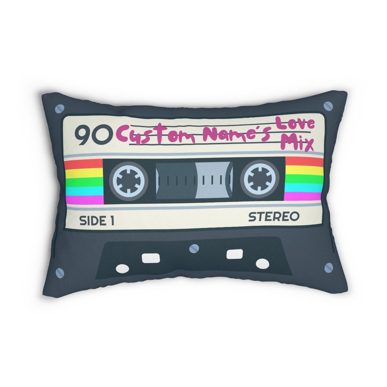 Personalized Girlfriend Gift, Custom Boyfriend Gift, Cassette Mix Tape Pillow