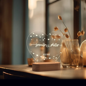 Personalized Night Light for Couples, Romantic Couple Gifts, Anniversary Gifts, Engagement Gifts, Custom Night Light, Couple Wedding Gift