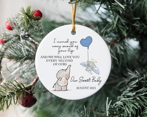 Personalized Baby Memorial Ornament, Sympathy Gift, Miscarriage Ornament, Infant Loss, Stillbirth Keepsake, Custom Baby Miscarriage Gift