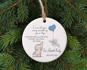 Personalized Baby Memorial Ornament, Sympathy Gift, Miscarriage Ornament, Infant Loss, Stillbirth Keepsake, Custom Baby Miscarriage Gift