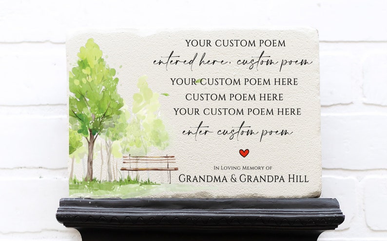 Custom Memorial Stone | Memorial Tree Plaque | Temporary Grave Marker | Personalized Memorial Garden Stone | Sympathy Gift | Memorial Tree