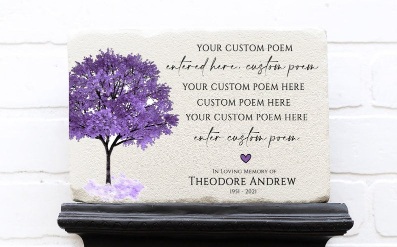 Custom Memorial Stone | Memorial Tree Plaque | Temporary Grave Marker | Personalized Memorial Garden Stone | Sympathy Gift | Memorial Tree