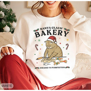 Ugly Christmas Cat Sweater, Santa Claus Bakery, Funny Xmas Gift, Cat Owner Gift, Cat Sweatshirt, Cat Mom, Cat Dad, Cat Gifts, Christmas Gift il_794xN.5568578009_hspj_40fbeb4b-f8e5-4b34-b6eb-7ceb37963935.jpg