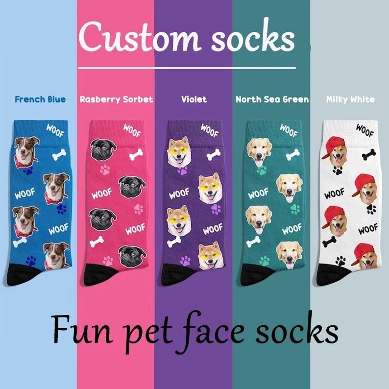 Personalized Custom Socks - Unique Gift Idea. Custom Face socks , Custom Pet Socks , Picture Socks Gift for Him, Her , Christmas gift idea
