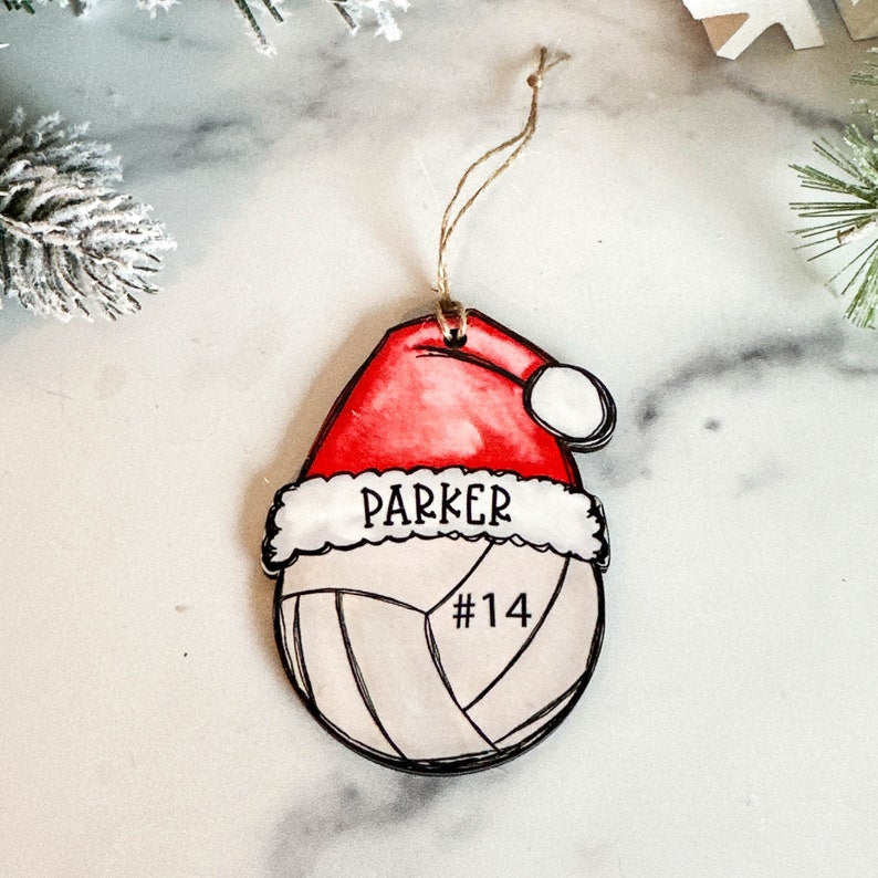 Volleyball Christmas Ornament, 2024 Volleyball Ornament Personalized, 2024 Christmas Ornament, Personalized Ornament, Volleyball Coach Gift