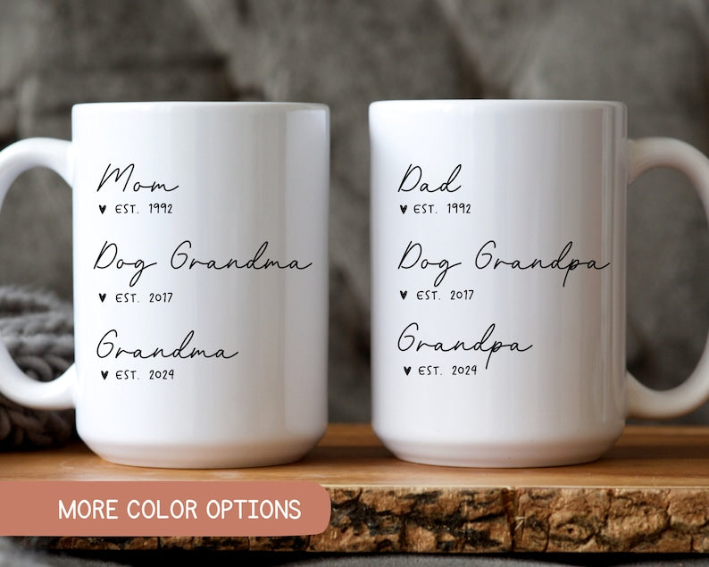 Promoted From Dog Grandparents To Human Grandparents, Pregnancy Announcement, New Grandpa and Grandma Gift, Baby Announcement