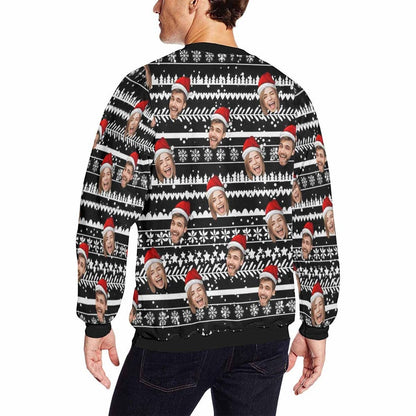 Personalized Ugly Christmas Sweater with Face for Man Women, Custom Family Photo Sweater, Picture Sweatshirt, Photo on Christmas Sweatshirt