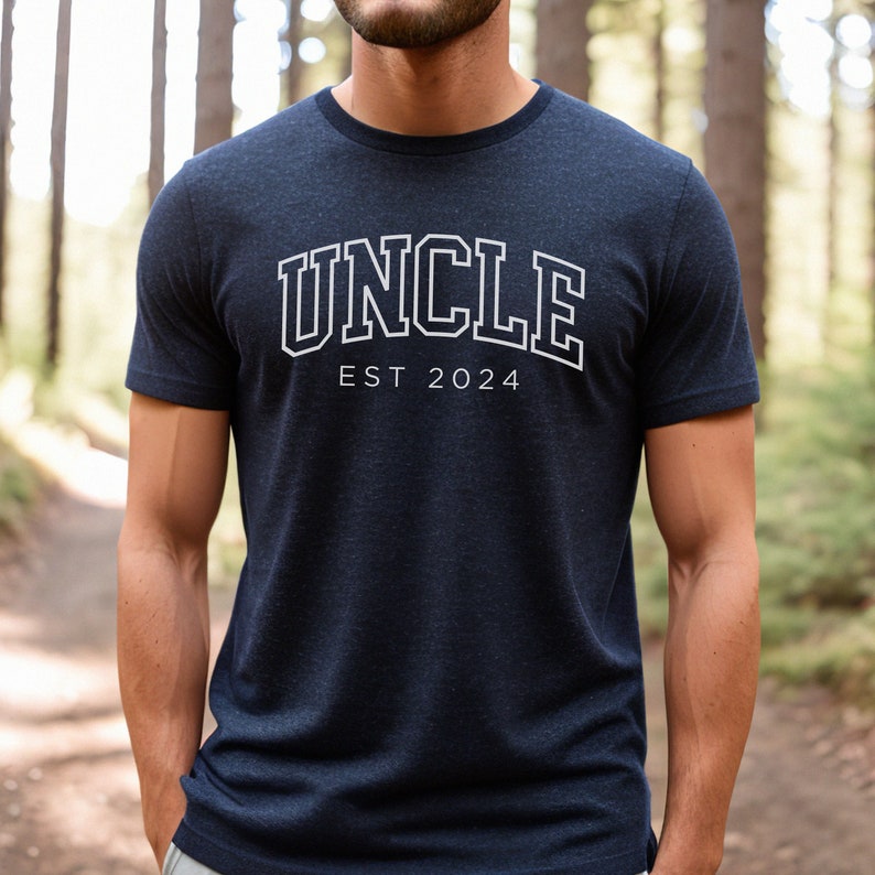 Personalized Uncle Shirt, Uncle Est 2024 Tshirt, Custom Uncle, Pregnancy Announcement for Uncle, Gift for Uncle, Father's Day Shirt