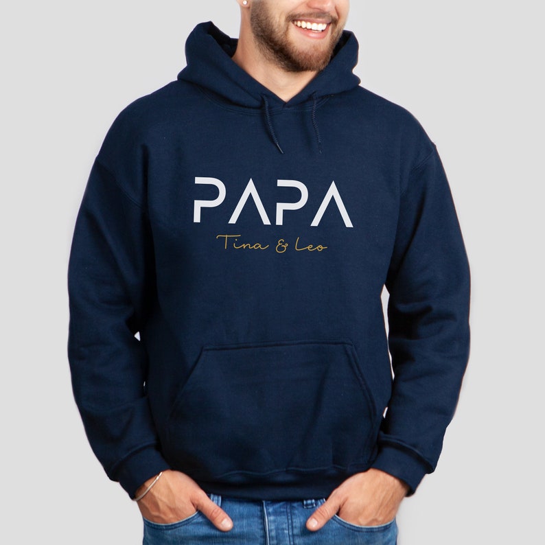 Dad Papa Shirt Personalized with Name, Father T-Shirt Gift, Expecting Dad Announcement, Father's Day, Cool Dad Sweatshirt, Best Dad