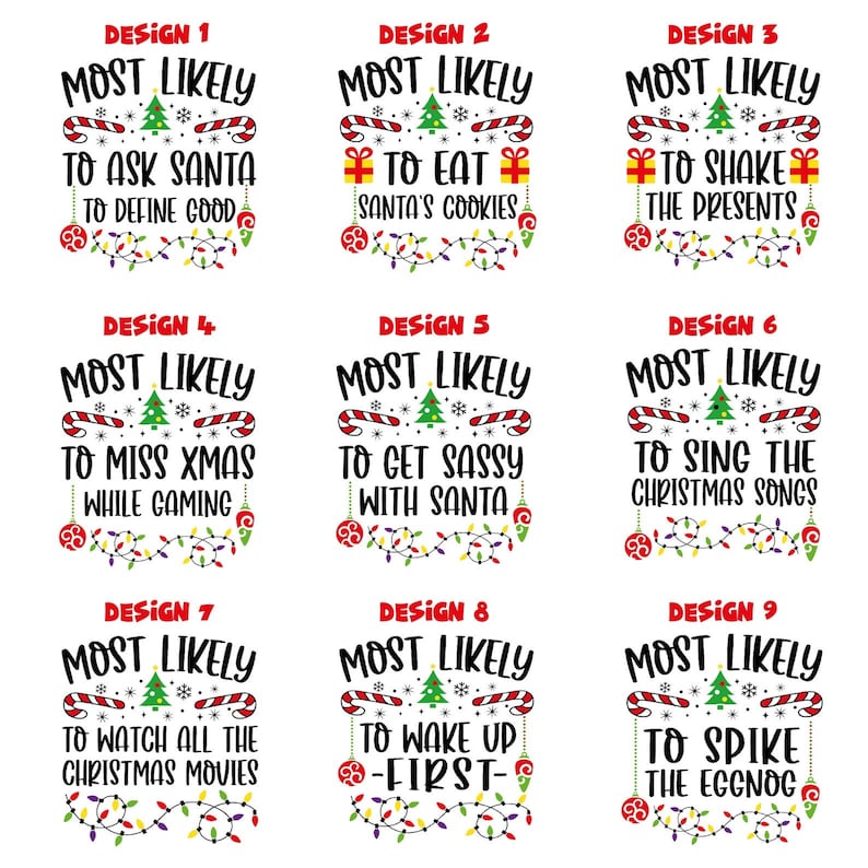 Most Likely To Shirt, Custom Christmas T-Shirt, Matching Christmas Shirt, Family Christmas Shirt, Matching Group Shirt, Funny Party Shirt