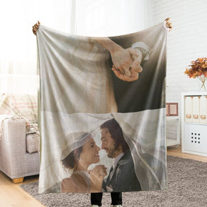 Customizable Photo Blanket, Photo Collage Gifts for him or her, Family & Friends Custom Gifts, Special Memory Keepsake for Wedding, Birthday