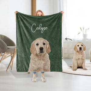 Custom Pet Photo Memorial Blankets, Pet Lover Gifts