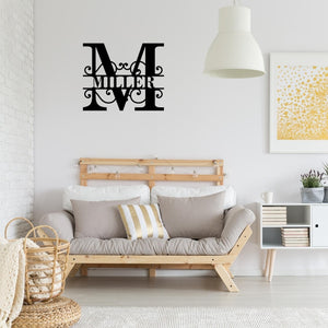 Personalized Monogram Metal Sign, Custom Metal Sign, Metal Name Sign, Metal Monogram Letter, Last Name Metal Sign, Housewarming, Custom Gift