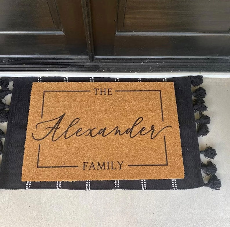 Housewarming Gift, Custom Doormat, Last Name Doormat, Wedding Gift, Custom Door mat, Anniversary Gift, Personalized Doormat, Door Mat